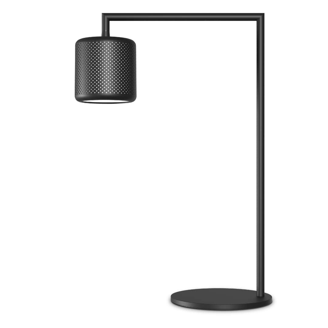 Grain Bordlampe Længe Lager Haves Mat Sort Herstal