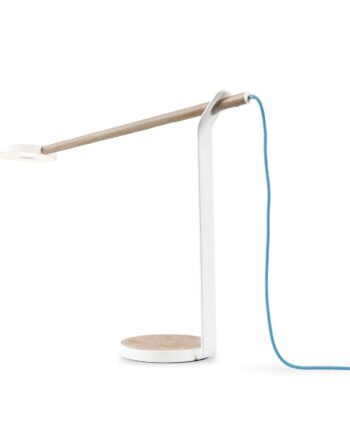 Gravy Bordlampe Koncept Hvid Mat Hvid Blå Stofledning