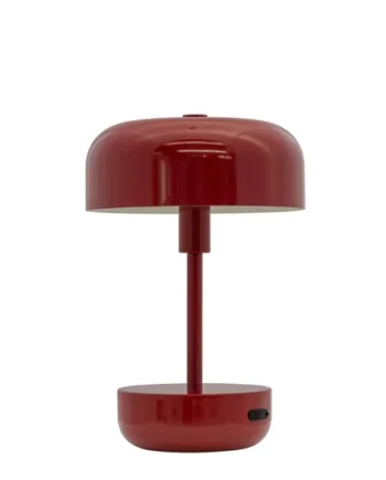 Haipot Portable Bordlampe Batterilampe Mørkerød