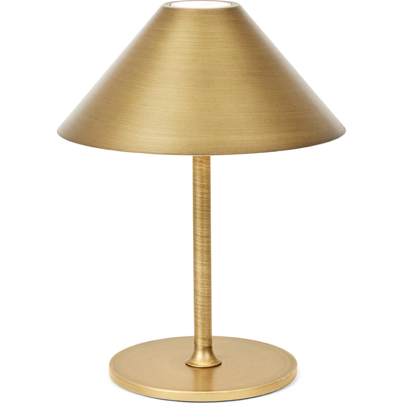 Halo Design Hygge Genopladelig Bordlampe H20 Børstet Messing
