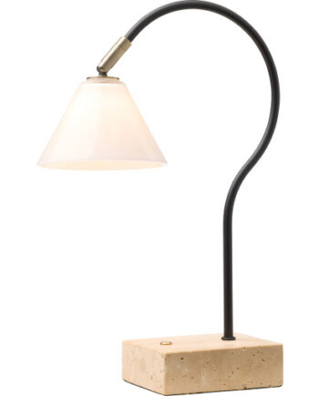 Halo Design Question Genopladelig Bordlampe Sort Messing