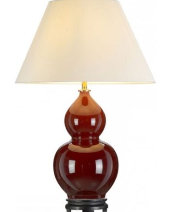 Harbin Bordlampe Keramik Polyester H64 E27 Blodrød Off White