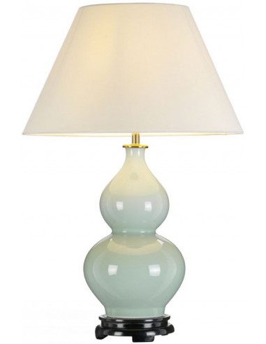 Harbin Bordlampe Keramik Polyester H64 E27 Svag Grøn Off White