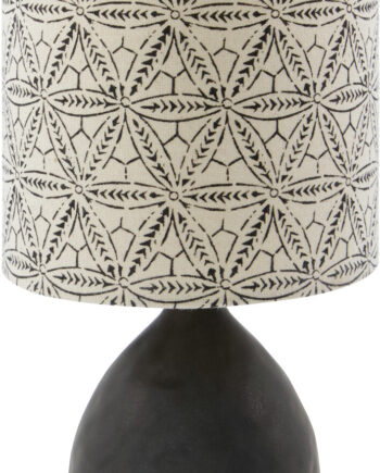 House Doctor Bordlampe Med Skærm Hdflores Keramik Sort