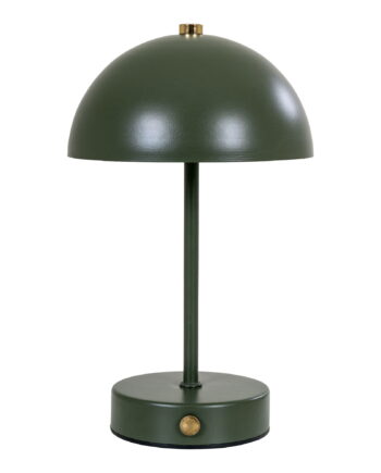 House Nordic Holt Led Bordlampe Genopladelig Grøn Messing Metal