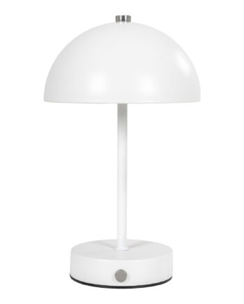 House Nordic Holt Led Bordlampe Genopladelig Hvid Stål