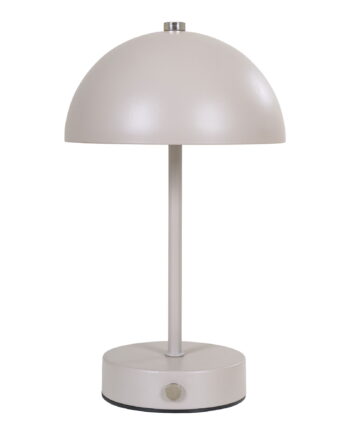 House Nordic Holt Led Bordlampe Genopladelig Sand Stål Stål
