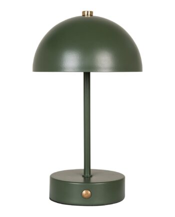 House Nordic Holt Led Bordlampe Grøn Messing Genoplad