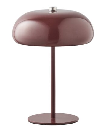 House Nordic Margate Bordlampe Genopladelig Metal Bordeaux ø16