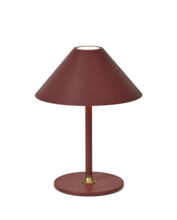 Hygge Bordlampe Fra Halo Design Maroon Red