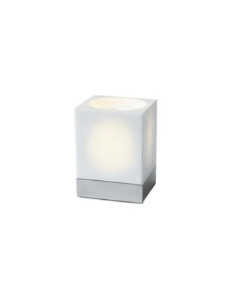 Ice Cube Bordlampe Fabbian Hvid Krystal Gu10 Max 50w