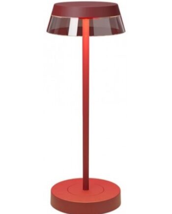 Iluna Trådløs Udendørs Bordlampe Aluminium Polycarbonat H32 Smd Led Mat Rød