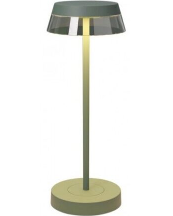 Iluna Trådløs Udendørs Bordlampe Aluminium Polycarbonat H32 Smd Led Mat Sagegrøn