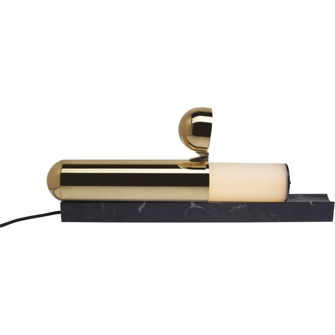 Isp Bordlampe Poleret Messing Sort Marmor Dcw Editions