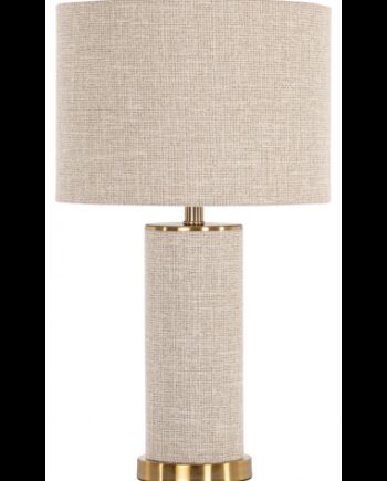 Joline Bordlampe Jern Linned H61 ø35 E27 Messing Beige