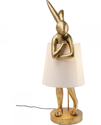 Kare Design Animal Rabbit Gold Bordlampe Bomuld Guld Polyresin :88cm