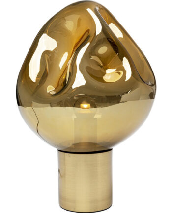 Kare Design Dough Bordlampe Rund Guld Glas Messing Stål :