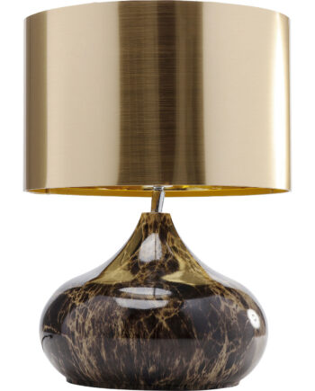 Kare Design Mamo Deluxe Bordlampe Guld Plastik Brunt Stål