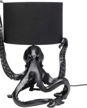 Kare Design Octopus Bordlampe Sort Polyester Sort Polyresin