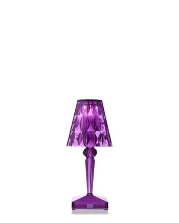 Kartell Battery Bordlampe Transparent Plum : Erling Christensen Møbler