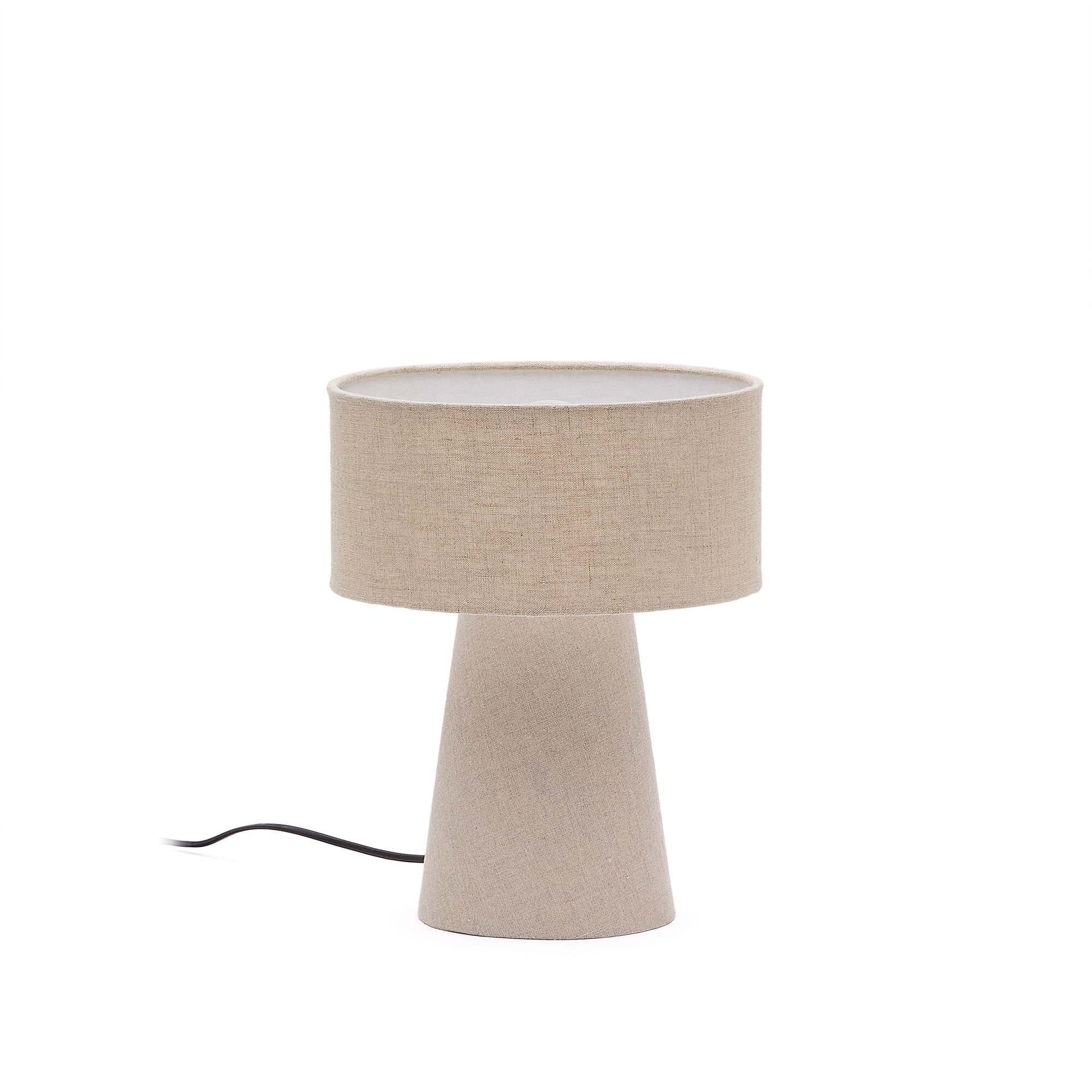 Kave Home Algaida Bordlampe Grå Stof