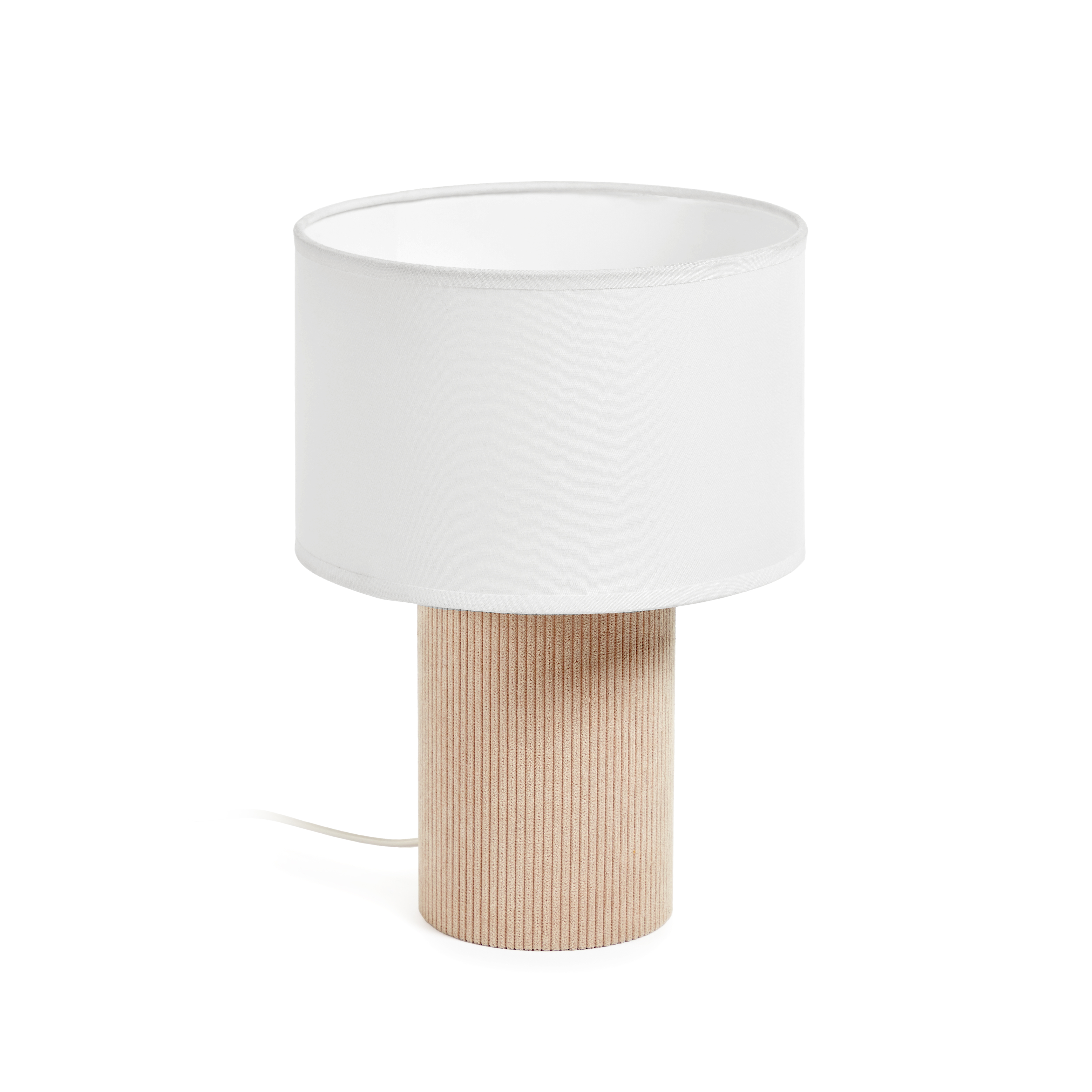Kave Home Bianella Bordlampe Til Børn Stof Beige Fløjl :
