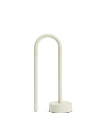 Kave Home Bow Bærbar Bordlampe Genopladelig Grå Aluminium