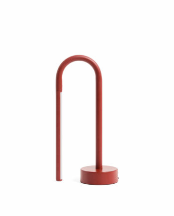 Kave Home Bow Bærbar Bordlampe Genopladelig Rød Aluminium