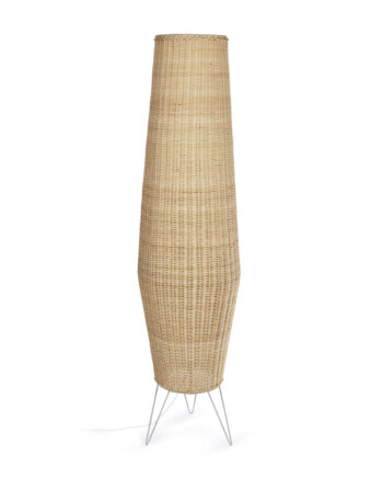 Kave Home Kamaria Bordlampe Natur Rattan Metal