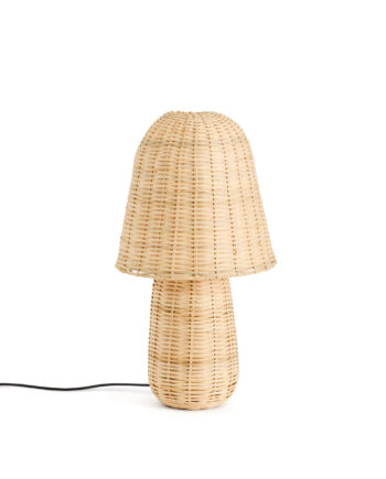 Kave Home Neuda Bordlampe Rattan Med Lys Finish