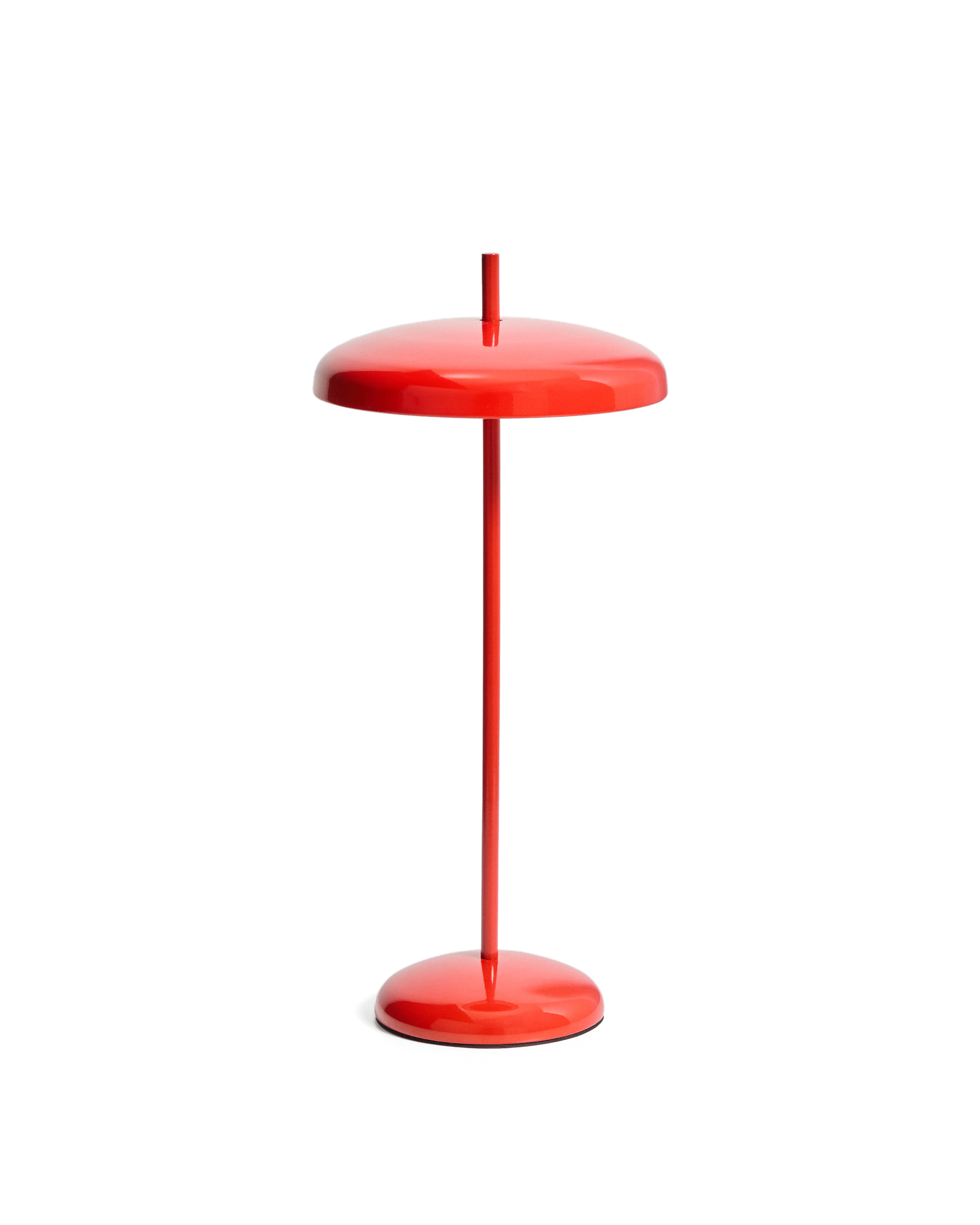 Kave Home Porte Bærbar Bordlampe Justerbar Højde Genopladelig Rød Aluminium