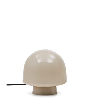 Kave Home Reig Bordlampe Rund Grå Glas ø20