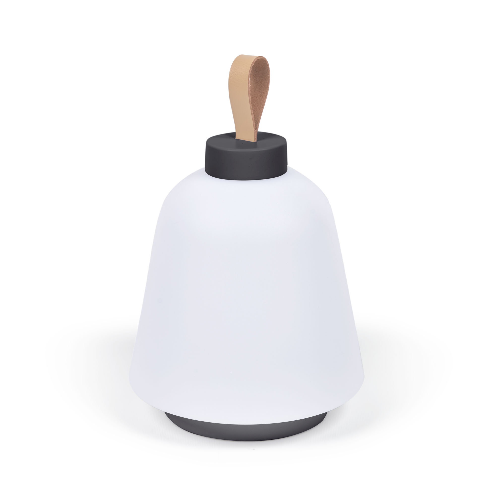 Kave Home Udiya Bærbar Bordlampe Polyethylen Sort Metal