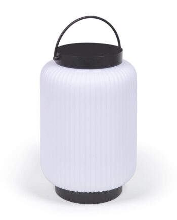 Kave Home Verona Bordlampe Hvid Polyethylen Sort Jern