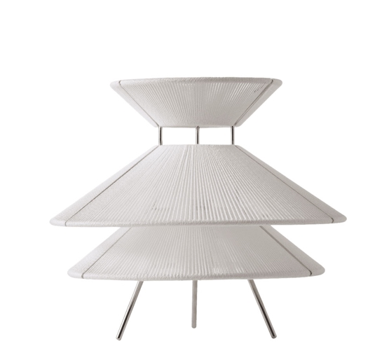 Kiku Bordlampe Hvid Stål