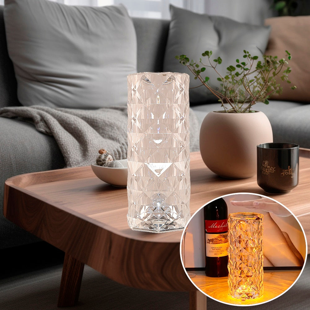 Krystal Bordlampe Touch Funktion