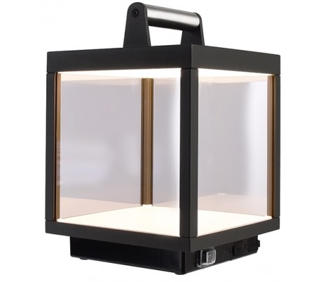 Lacertae Usb Bordlampe H27 Mørkegrå