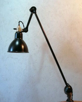 Lampe Gras 201 Round Arkitektlampe Sort Hvid Glas