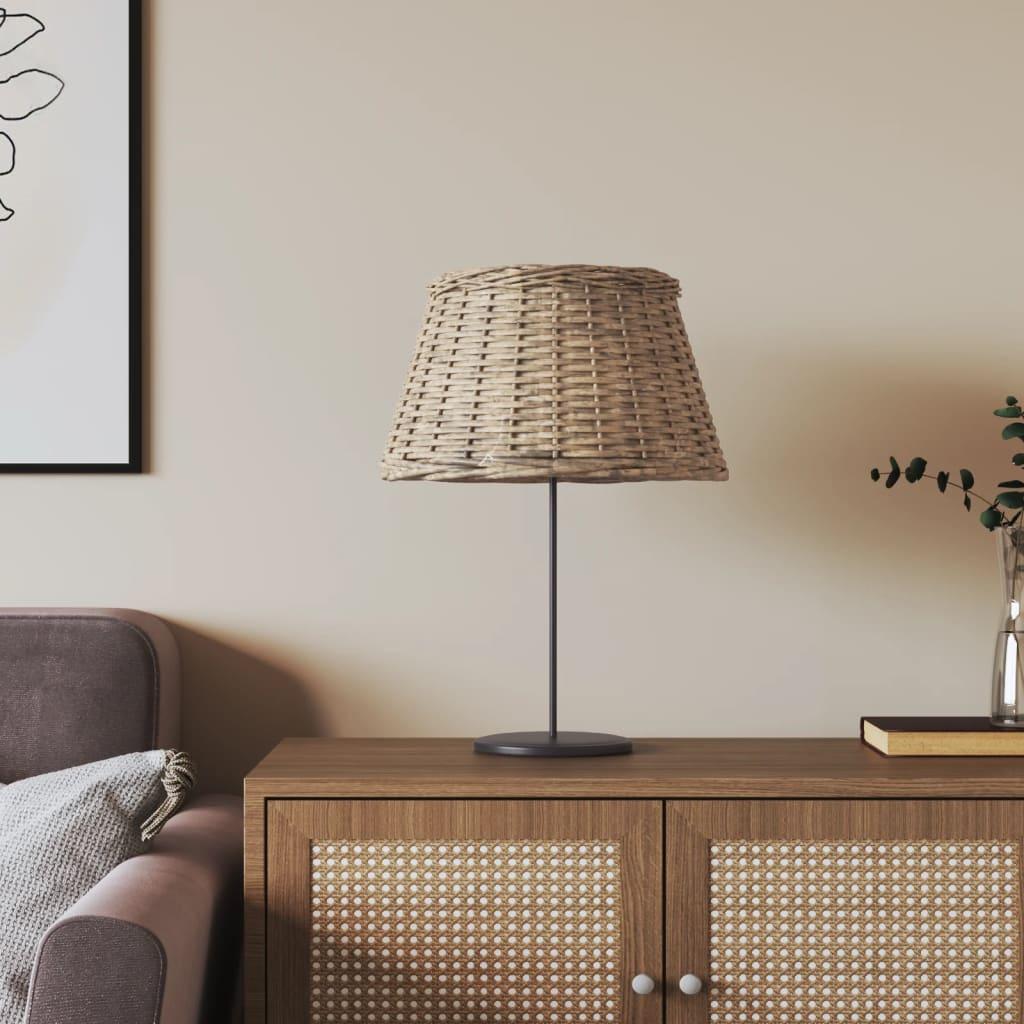 Lampeskærm Flet ø50 Brun Til Pendel Bordlampe