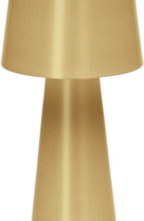 Led Bordlampe Kave Home Arenys Genopladelig Med Usb Opladning Guld Justerbar Lysstyrke H25xø10