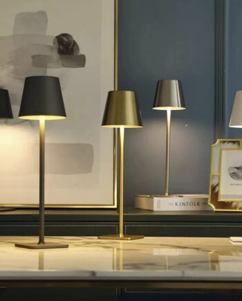 Led Bordlampe Med Touch Genopladelig Funktion Sort