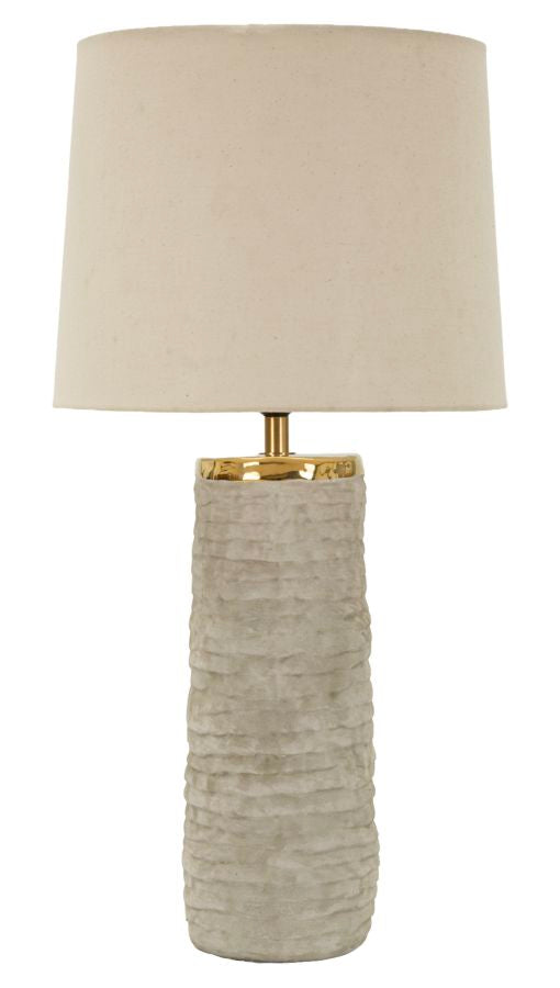 Lima Table Lamp Grå Guld Bordlampe ø37