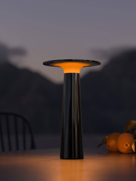 Lix Batterilampe Bordlampe Dark Krom