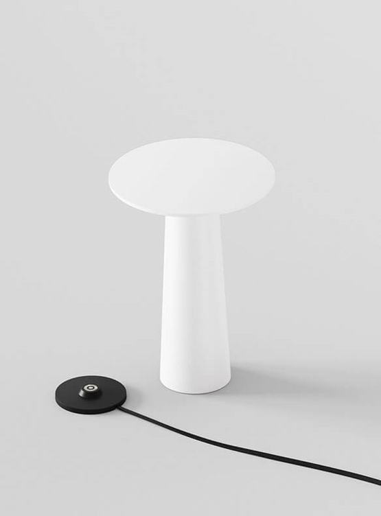Lix Mini Batterilampe Bordlampe Pearl White