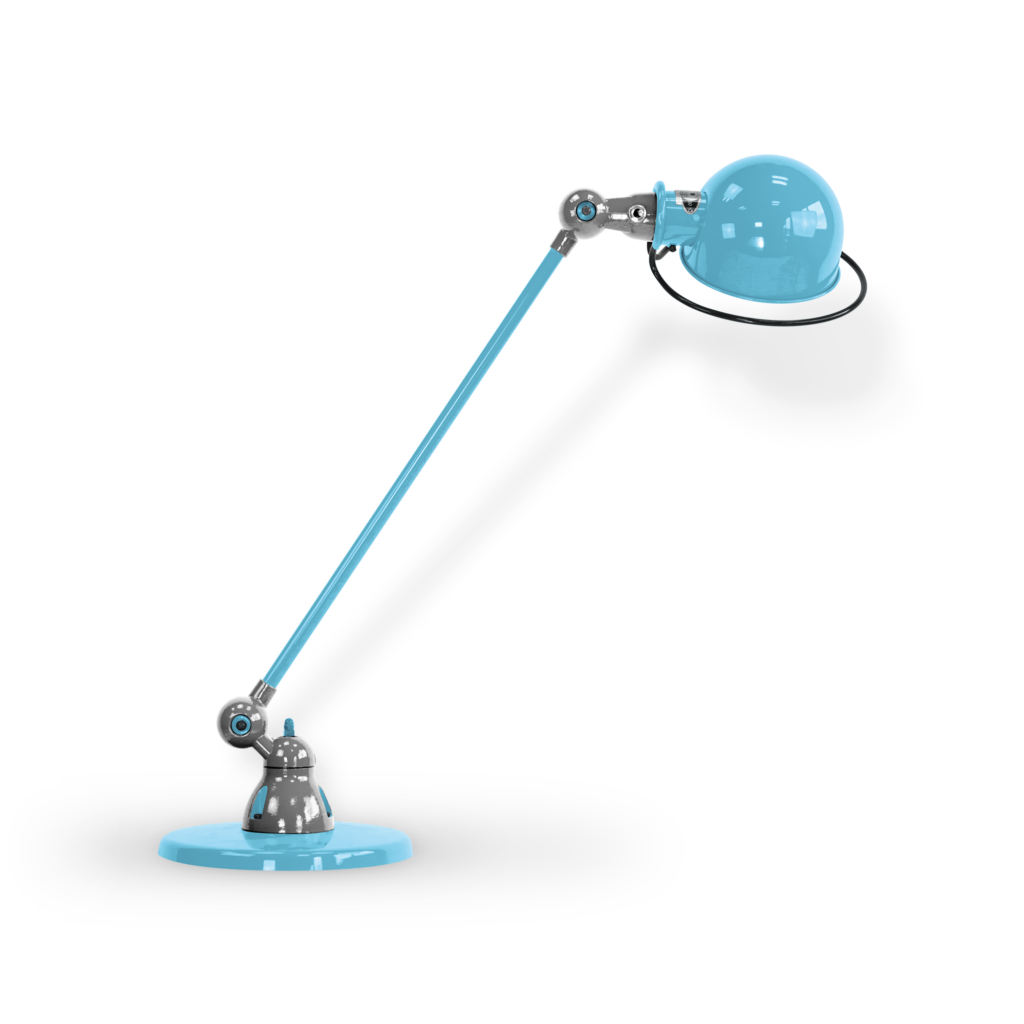 Loft D6000i Bordlampe Fra Jield Pastel Blue Blank Poleret