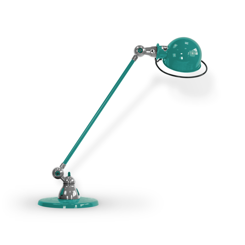 Loft D6000i Bordlampe Fra Jield Water Blue Blank Poleret