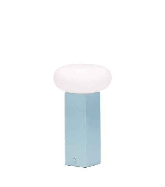 Low Portable Batterilampe Bordlampe Blå