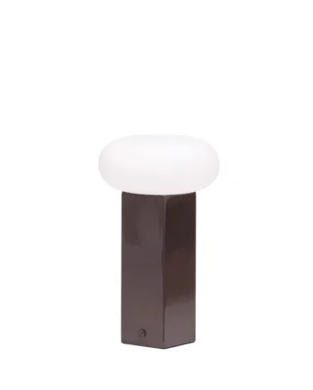 Low Portable Batterilampe Bordlampe Brun