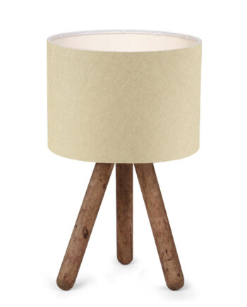 Lumi Ayd Bordlampe Beige Stof Træ