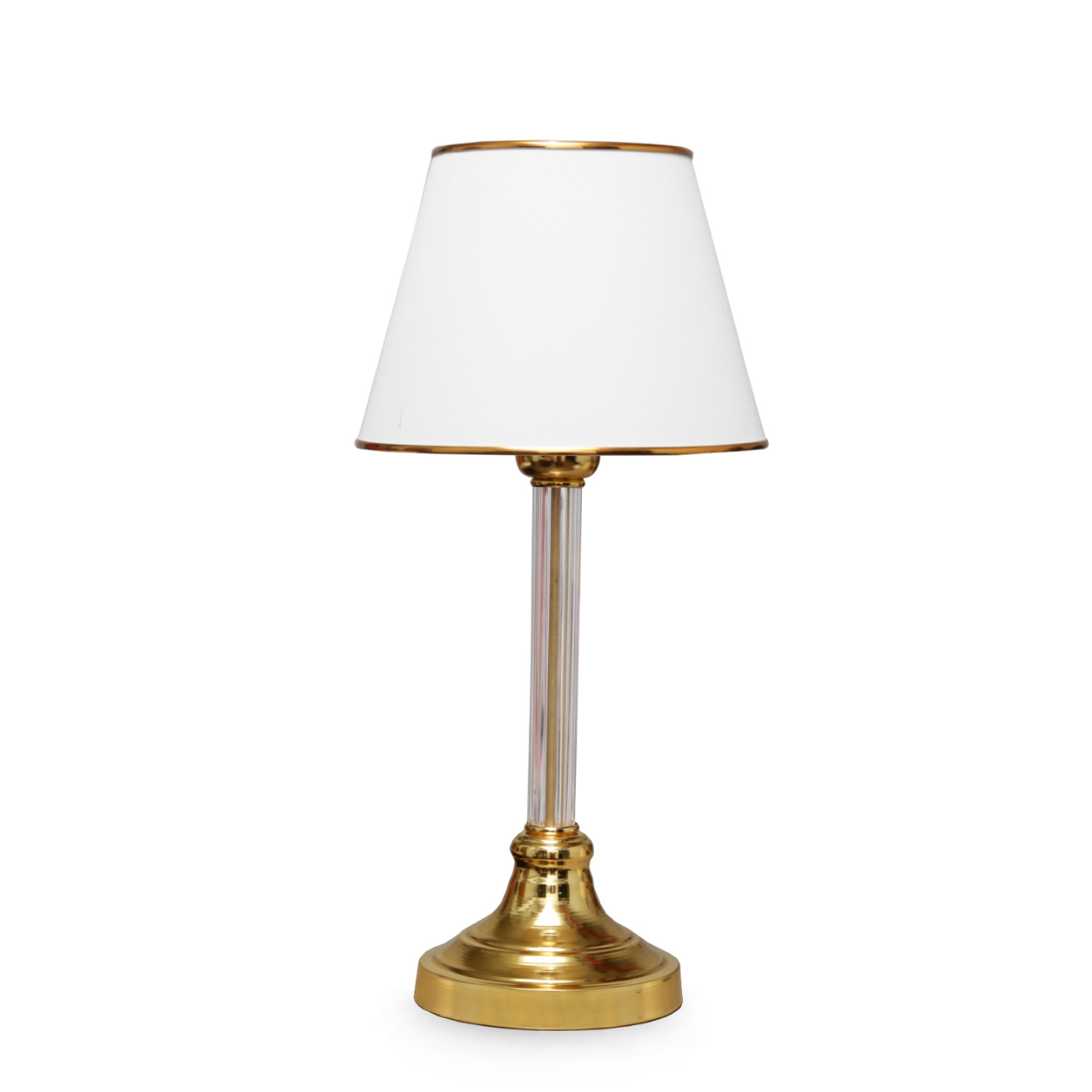 Lumi Bordlampe Hvid Stof Plastik Metal